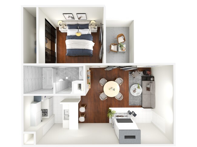 1 Bed • 1 Bath 2063 floor plan